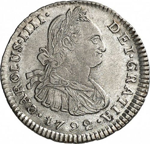 1 Real Obverse Image minted in SPAIN in 1792IJ (1788-08  -  CARLOS IV)  - The Coin Database