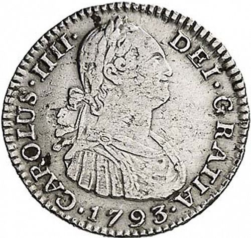 1 Real Obverse Image minted in SPAIN in 1793JJ (1788-08  -  CARLOS IV)  - The Coin Database