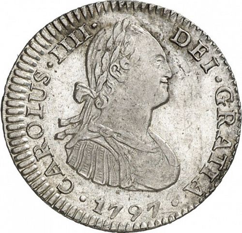 1 Real Obverse Image minted in SPAIN in 1797FM (1788-08  -  CARLOS IV)  - The Coin Database
