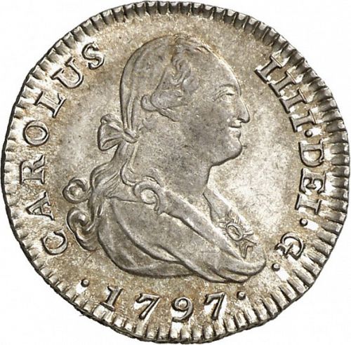 1 Real Obverse Image minted in SPAIN in 1797MF (1788-08  -  CARLOS IV)  - The Coin Database