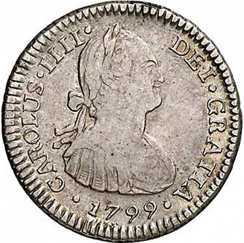 1 Real Obverse Image minted in SPAIN in 1799DA (1788-08  -  CARLOS IV)  - The Coin Database