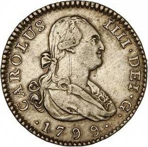 1 Real Obverse Image minted in SPAIN in 1799MF (1788-08  -  CARLOS IV)  - The Coin Database