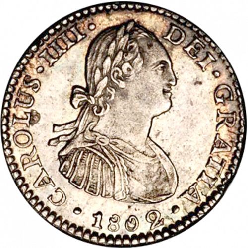1 Real Obverse Image minted in SPAIN in 1802FT (1788-08  -  CARLOS IV)  - The Coin Database