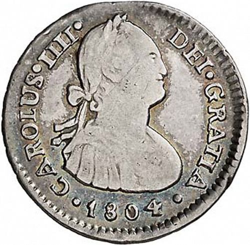 1 Real Obverse Image minted in SPAIN in 1804FJ (1788-08  -  CARLOS IV)  - The Coin Database