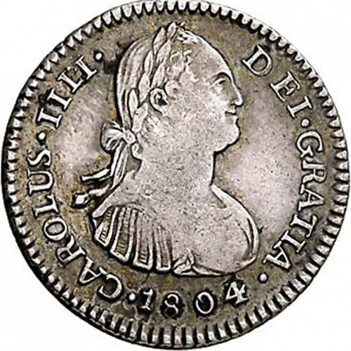 1 Real Obverse Image minted in SPAIN in 1804M (1788-08  -  CARLOS IV)  - The Coin Database