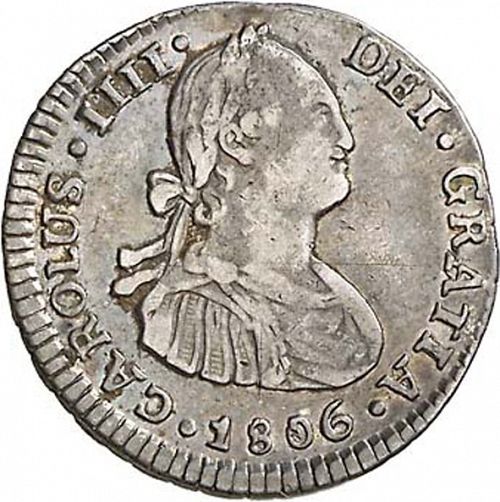 1 Real Obverse Image minted in SPAIN in 1806FJ (1788-08  -  CARLOS IV)  - The Coin Database
