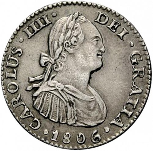 1 Real Obverse Image minted in SPAIN in 1806TH (1788-08  -  CARLOS IV)  - The Coin Database