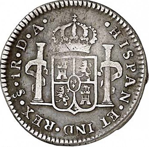 1 Real Reverse Image minted in SPAIN in 1789DA (1788-08  -  CARLOS IV)  - The Coin Database