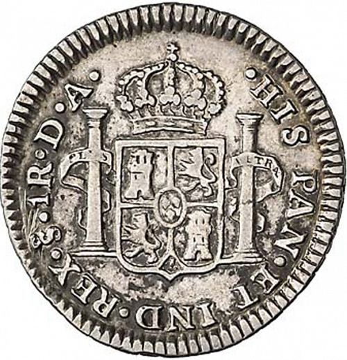 1 Real Reverse Image minted in SPAIN in 1791DA (1788-08  -  CARLOS IV)  - The Coin Database