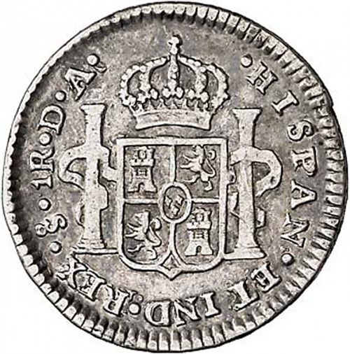 1 Real Reverse Image minted in SPAIN in 1792DA (1788-08  -  CARLOS IV)  - The Coin Database