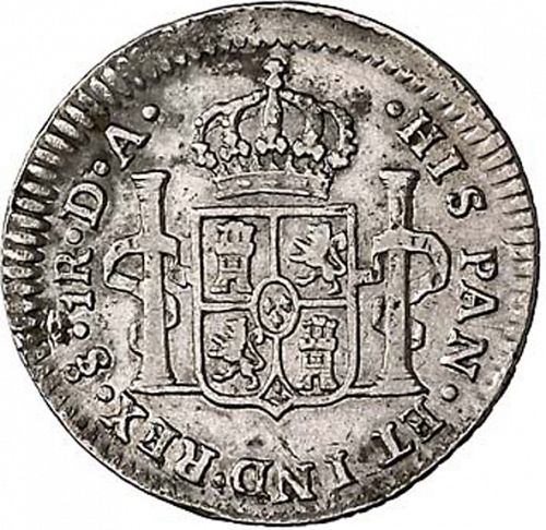 1 Real Reverse Image minted in SPAIN in 1793DA (1788-08  -  CARLOS IV)  - The Coin Database