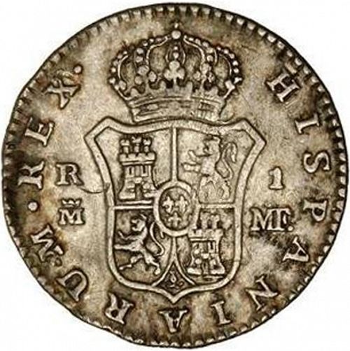 1 Real Reverse Image minted in SPAIN in 1793MF (1788-08  -  CARLOS IV)  - The Coin Database