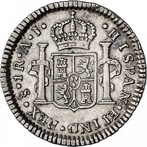 1 Real Reverse Image minted in SPAIN in 1801AJ (1788-08  -  CARLOS IV)  - The Coin Database