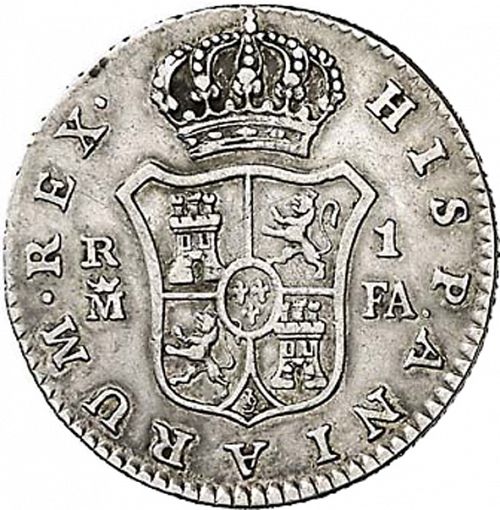 1 Real Reverse Image minted in SPAIN in 1806FA (1788-08  -  CARLOS IV)  - The Coin Database
