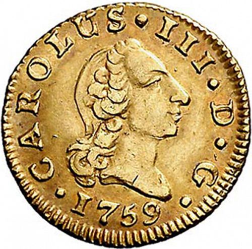 half Escudo Obverse Image minted in SPAIN in 1759J (1759-88  -  CARLOS III)  - The Coin Database