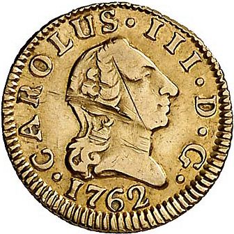half Escudo Obverse Image minted in SPAIN in 1762JP (1759-88  -  CARLOS III)  - The Coin Database
