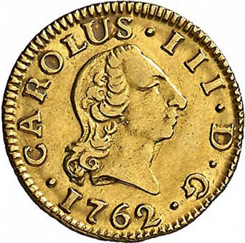 half Escudo Obverse Image minted in SPAIN in 1762JV (1759-88  -  CARLOS III)  - The Coin Database