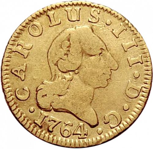 half Escudo Obverse Image minted in SPAIN in 1764JP (1759-88  -  CARLOS III)  - The Coin Database