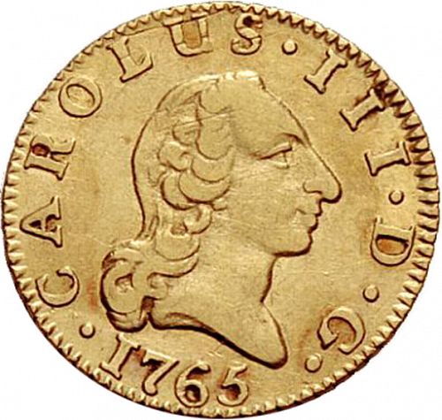 half Escudo Obverse Image minted in SPAIN in 1765JP (1759-88  -  CARLOS III)  - The Coin Database