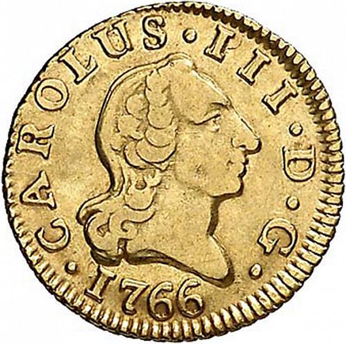half Escudo Obverse Image minted in SPAIN in 1766PJ (1759-88  -  CARLOS III)  - The Coin Database
