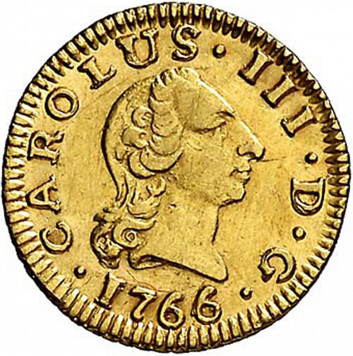half Escudo Obverse Image minted in SPAIN in 1766VC (1759-88  -  CARLOS III)  - The Coin Database