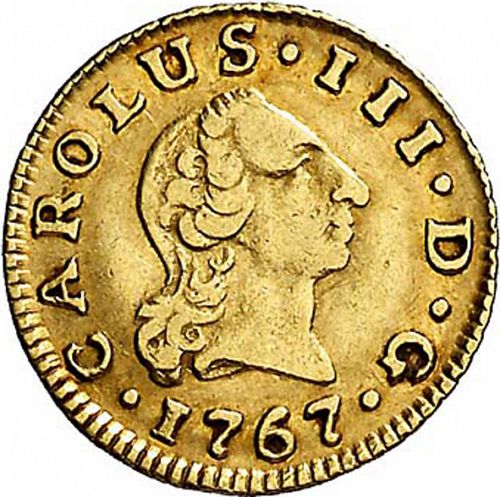 half Escudo Obverse Image minted in SPAIN in 1767VC (1759-88  -  CARLOS III)  - The Coin Database