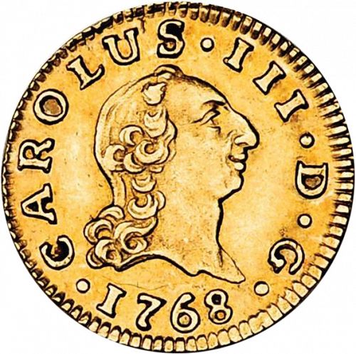 half Escudo Obverse Image minted in SPAIN in 1768CF (1759-88  -  CARLOS III)  - The Coin Database