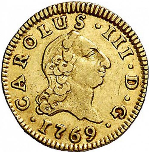 half Escudo Obverse Image minted in SPAIN in 1769CF (1759-88  -  CARLOS III)  - The Coin Database