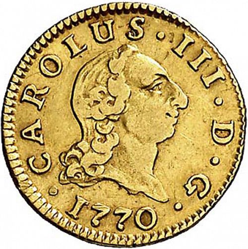 half Escudo Obverse Image minted in SPAIN in 1770CF (1759-88  -  CARLOS III)  - The Coin Database