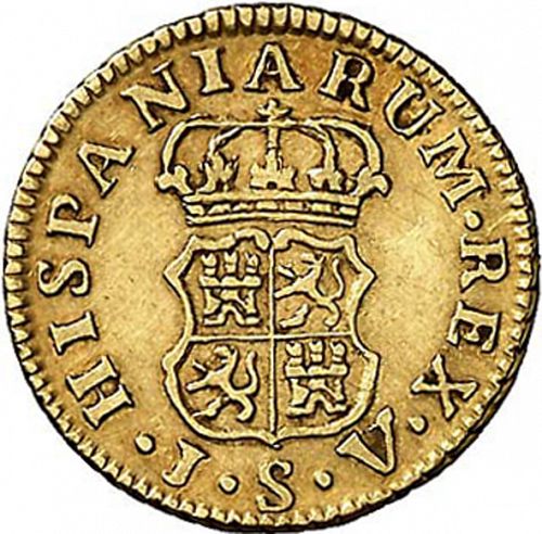 half Escudo Reverse Image minted in SPAIN in 1759JV (1759-88  -  CARLOS III)  - The Coin Database