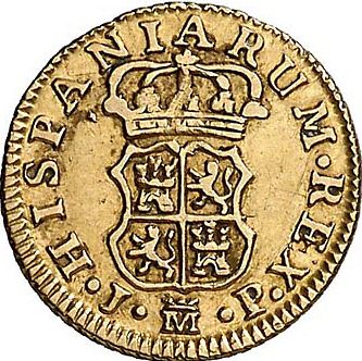 half Escudo Reverse Image minted in SPAIN in 1762JP (1759-88  -  CARLOS III)  - The Coin Database