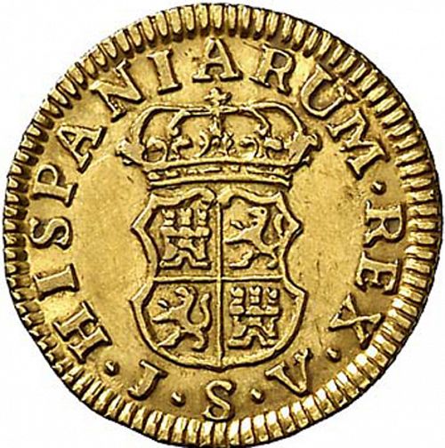 half Escudo Reverse Image minted in SPAIN in 1762JV (1759-88  -  CARLOS III)  - The Coin Database
