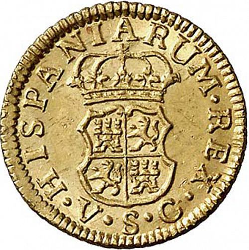 half Escudo Reverse Image minted in SPAIN in 1765VC (1759-88  -  CARLOS III)  - The Coin Database