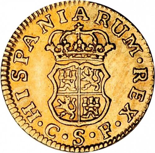 half Escudo Reverse Image minted in SPAIN in 1768CF (1759-88  -  CARLOS III)  - The Coin Database