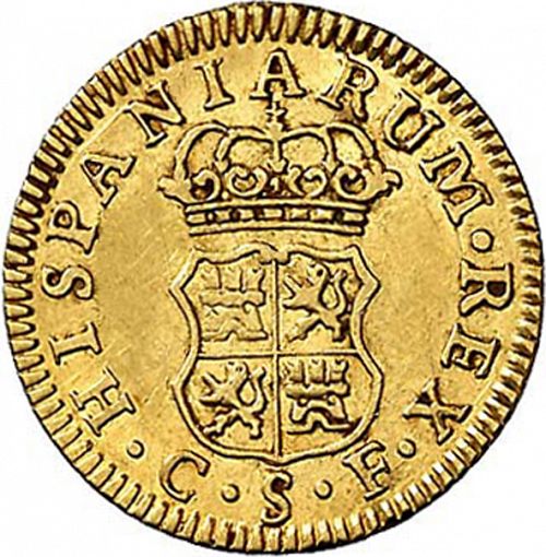 half Escudo Reverse Image minted in SPAIN in 1771CF (1759-88  -  CARLOS III)  - The Coin Database