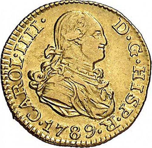 half Escudo Obverse Image minted in SPAIN in 1789MF (1788-08  -  CARLOS IV)  - The Coin Database