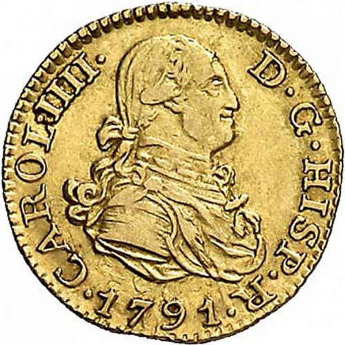 half Escudo Obverse Image minted in SPAIN in 1791MF (1788-08  -  CARLOS IV)  - The Coin Database