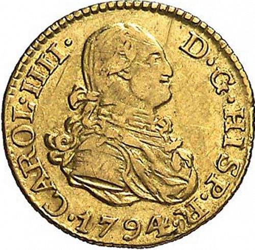 half Escudo Obverse Image minted in SPAIN in 1794MF (1788-08  -  CARLOS IV)  - The Coin Database