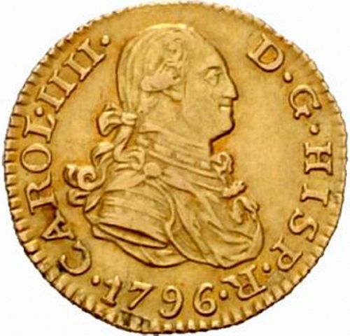 half Escudo Obverse Image minted in SPAIN in 1796MF (1788-08  -  CARLOS IV)  - The Coin Database