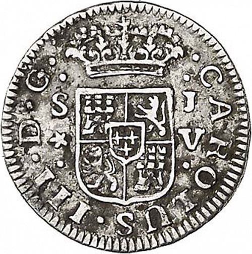half Real Obverse Image minted in SPAIN in 1761JV (1759-88  -  CARLOS III)  - The Coin Database