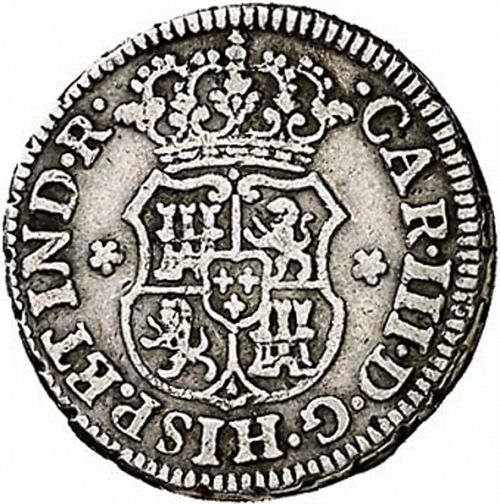 half Real Obverse Image minted in SPAIN in 1768M (1759-88  -  CARLOS III)  - The Coin Database