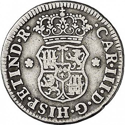 half Real Obverse Image minted in SPAIN in 1770JR (1759-88  -  CARLOS III)  - The Coin Database