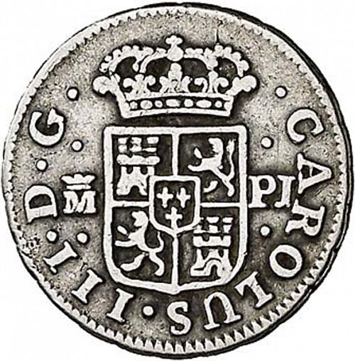 half Real Obverse Image minted in SPAIN in 1771PJ (1759-88  -  CARLOS III)  - The Coin Database