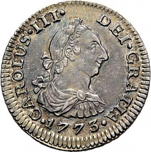 half Real Obverse Image minted in SPAIN in 1773FM (1759-88  -  CARLOS III)  - The Coin Database