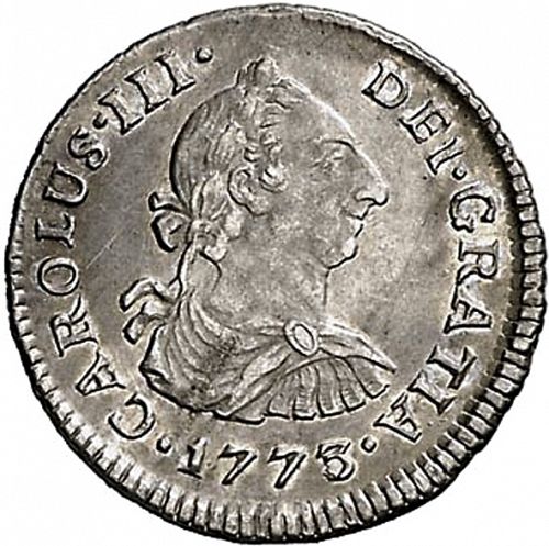 half Real Obverse Image minted in SPAIN in 1773JM (1759-88  -  CARLOS III)  - The Coin Database