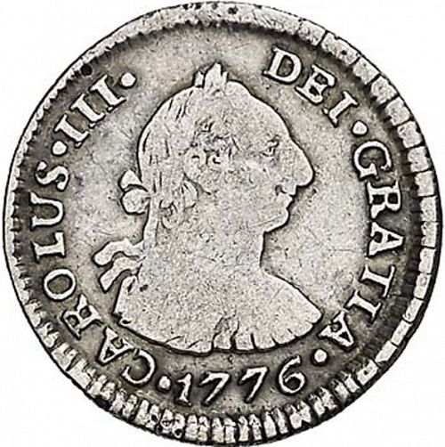 half Real Obverse Image minted in SPAIN in 1776JR (1759-88  -  CARLOS III)  - The Coin Database