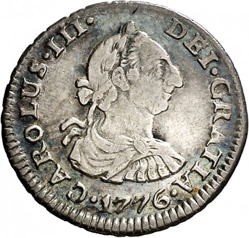 half Real Obverse Image minted in SPAIN in 1776MJ (1759-88  -  CARLOS III)  - The Coin Database
