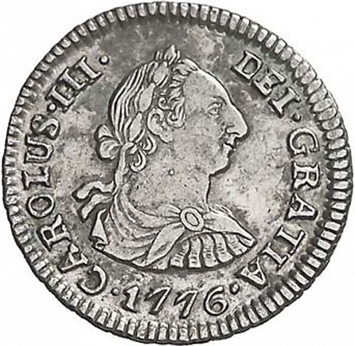 half Real Obverse Image minted in SPAIN in 1776PR (1759-88  -  CARLOS III)  - The Coin Database