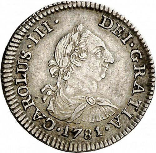 half Real Obverse Image minted in SPAIN in 1781FF (1759-88  -  CARLOS III)  - The Coin Database