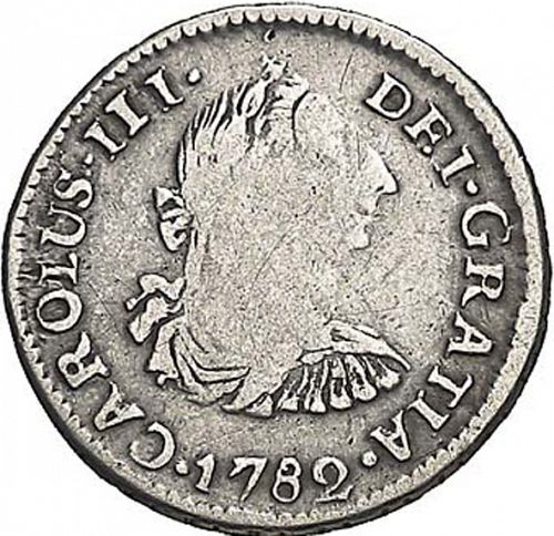 half Real Obverse Image minted in SPAIN in 1782PR (1759-88  -  CARLOS III)  - The Coin Database